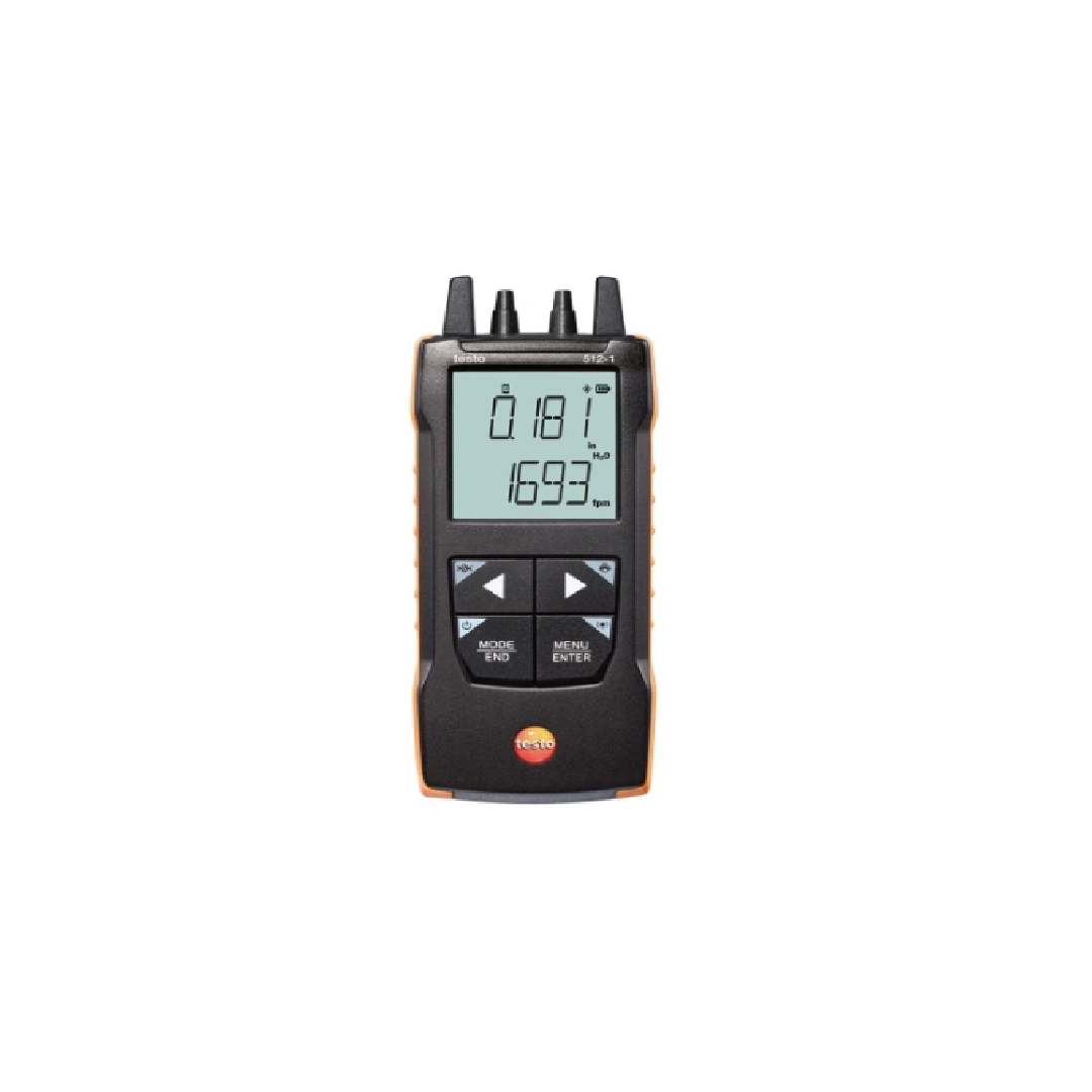 testo 512-1 เครื่องมือวัดค่าความดันแตกต่างแบบดิจิตอล พร้อมการเชื่อมต่อแอพ รหัสสินค้า 0563 1512
