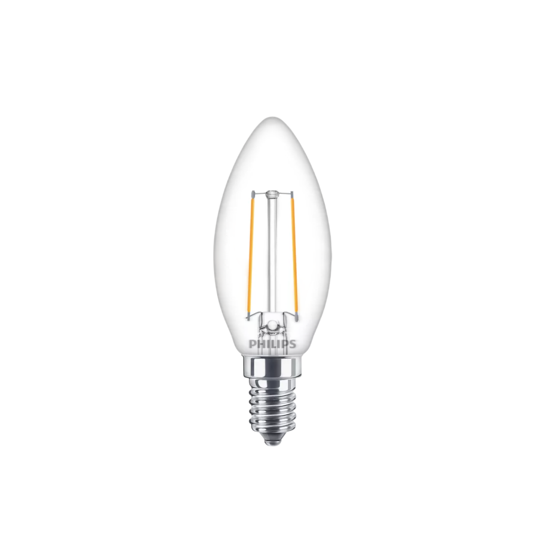 หลอดไฟ PHILIPS ชนิด หลอดไฟรูปทรงเทียนใส Filament B35 E14 20 วัตต์ รหัส 8718699623210