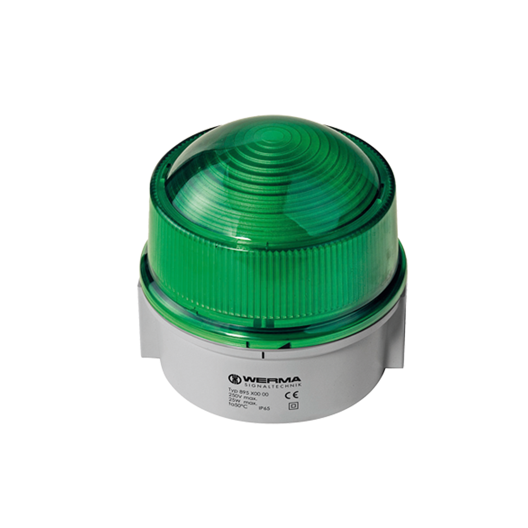Signal and traffic lights WERMA รุ่น EvoSIGNAL Mini-Midi-Maxi Signal Beacons Permanent Beacon BWM 12-230VAC/DC GN 895.200.00 ไฟสัญญาณ