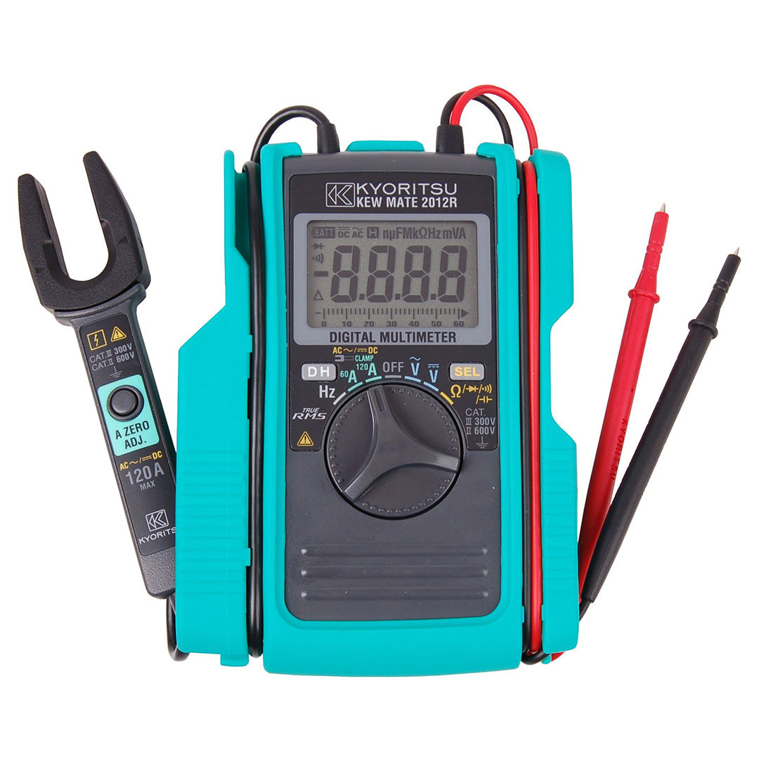 เครื่องวัดไฟฟ้า Kyoritsu มัลติมิเตอร์แบบดิจิตอลพร้อมเซ็นเซอร์แคลมป์ AC/DC เครื่องมือวัดทางไฟฟ้า รุ่นKEWMATE 2012RA 12mm