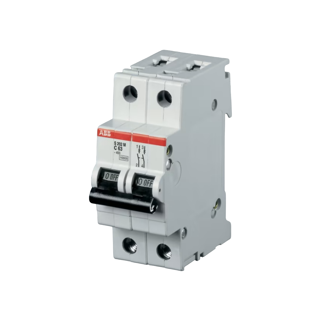 เบรกเกอร์ ABB เซอร์กิตเบรกเกอร์ MCB รุ่น S200M-C รหัสสินค้า S202M-C6