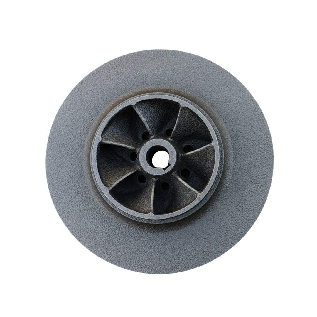 ใบพัดปั๊มน้ำเหล็ก Impeller ขนาดเส้นผ่าศูนย์กลาง 243 mm. หนา 52.8 mm. จำนวน 7 ใบพัด