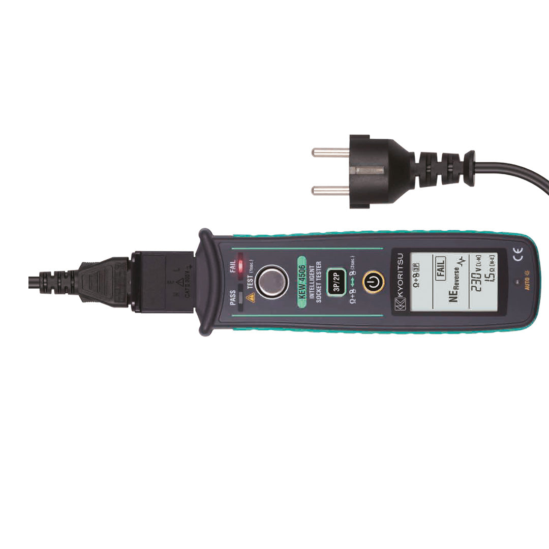 เครื่องทดสอบซ็อกเก็ต Kyoritsu เครื่องทดสอบเต้ารับไฟฟ้าดิจิตอล รุ่นKEW4506