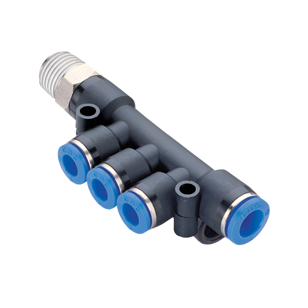One-touch Fittings CDC Male Reducer Triple Branch PKD1008-02
