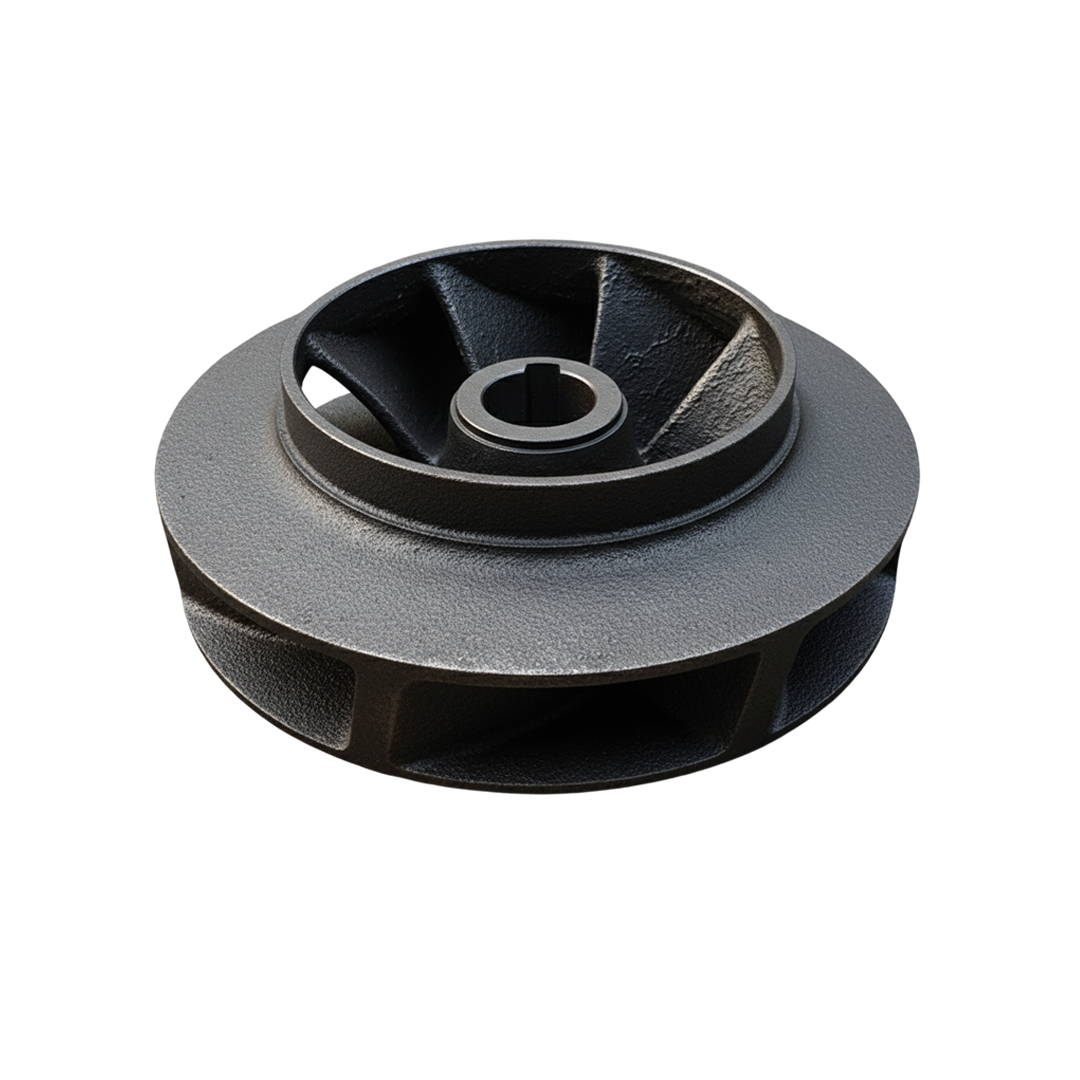 ใบพัดปั๊มน้ำเหล็ก Impeller ขนาดเส้นผ่าศูนย์กลาง 212 mm. หนา 80.2 mm. จำนวน 7 ใบพัด