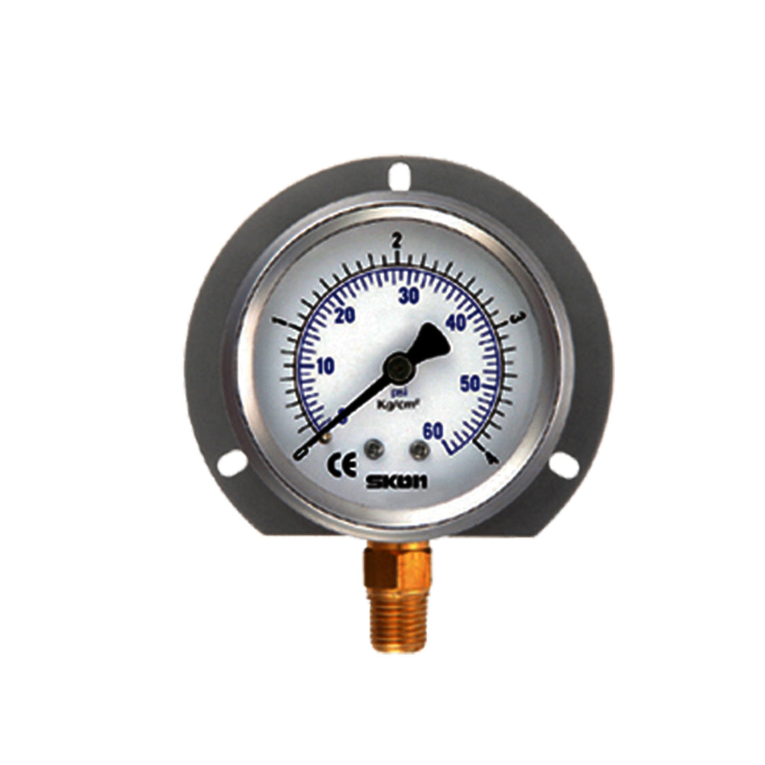 Pressure gauge skon เกจวัดแรงดันท่อบูร์ดองที่เติมสาร Model 322-21 Szie 75 mm.