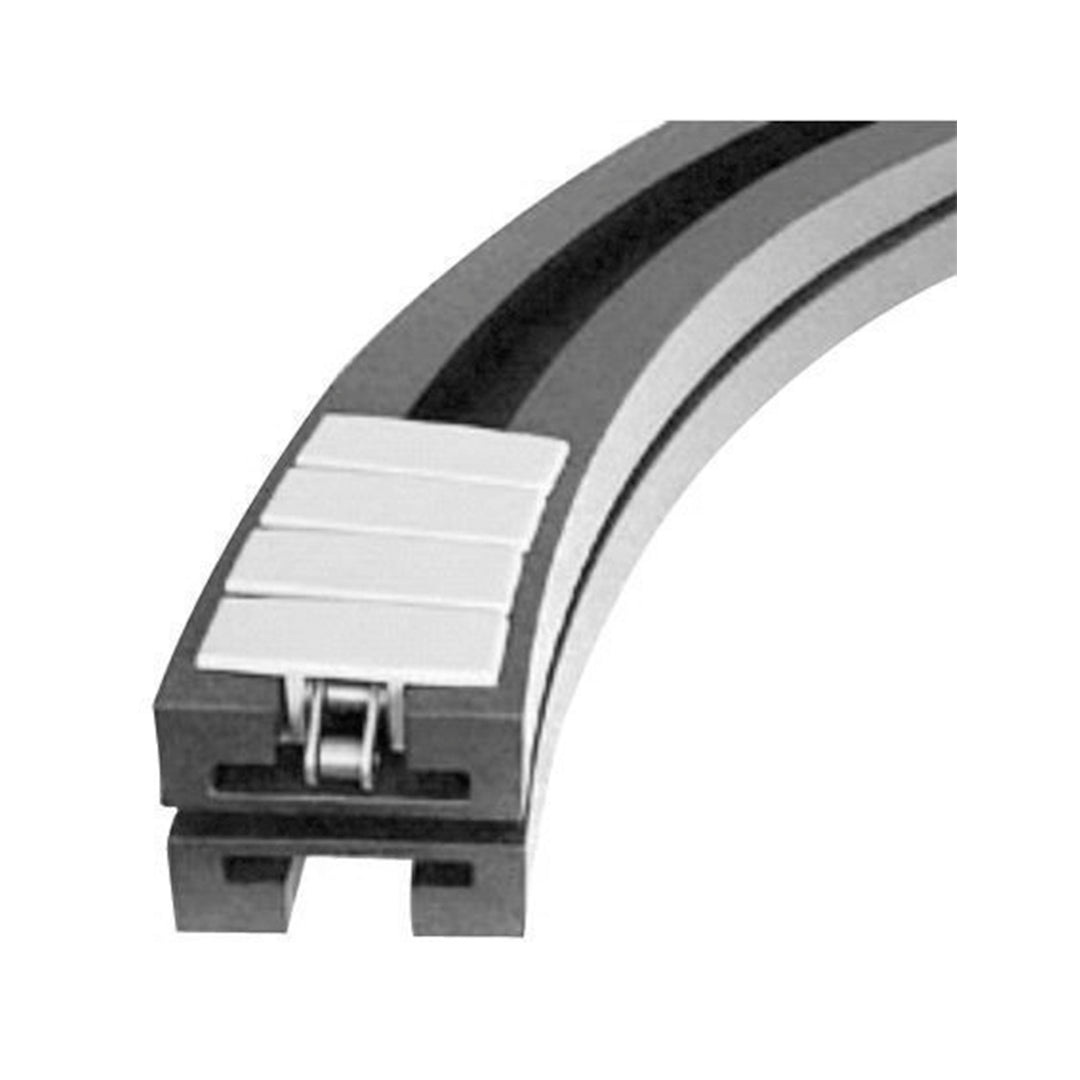 โซ่ลำเลียงแผ่นเรียบ Table top chain RPM Cornor track code 140-R250-150-1