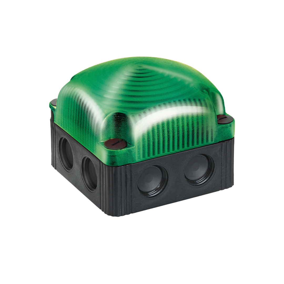 Signal and traffic lights WERMA รุ่น FlexSQUARE Traffic Light LED Double Flash Beacon BWM 24VDC GN 853.210.55 ไฟสัญญาณ