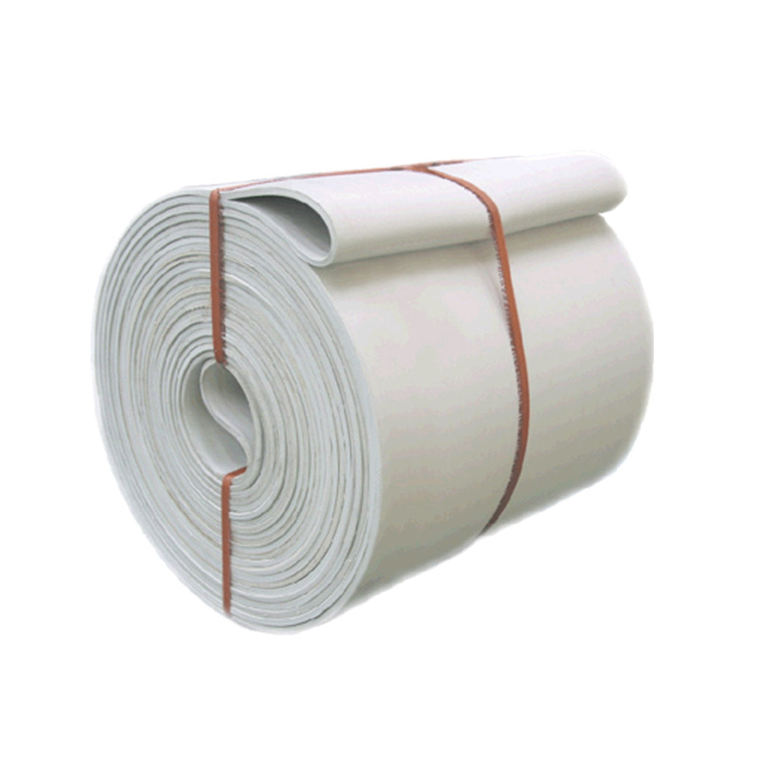 สายพานลำเลียงแบบเรียบสีขาว หนา12มม. น้ำกนัก 15.6 KG