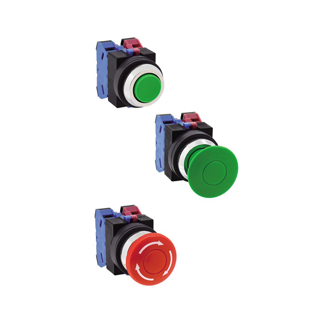 IDEC Switch สวิทช์หัวเห็ด 30 มม.,ABN310 สีเขียว