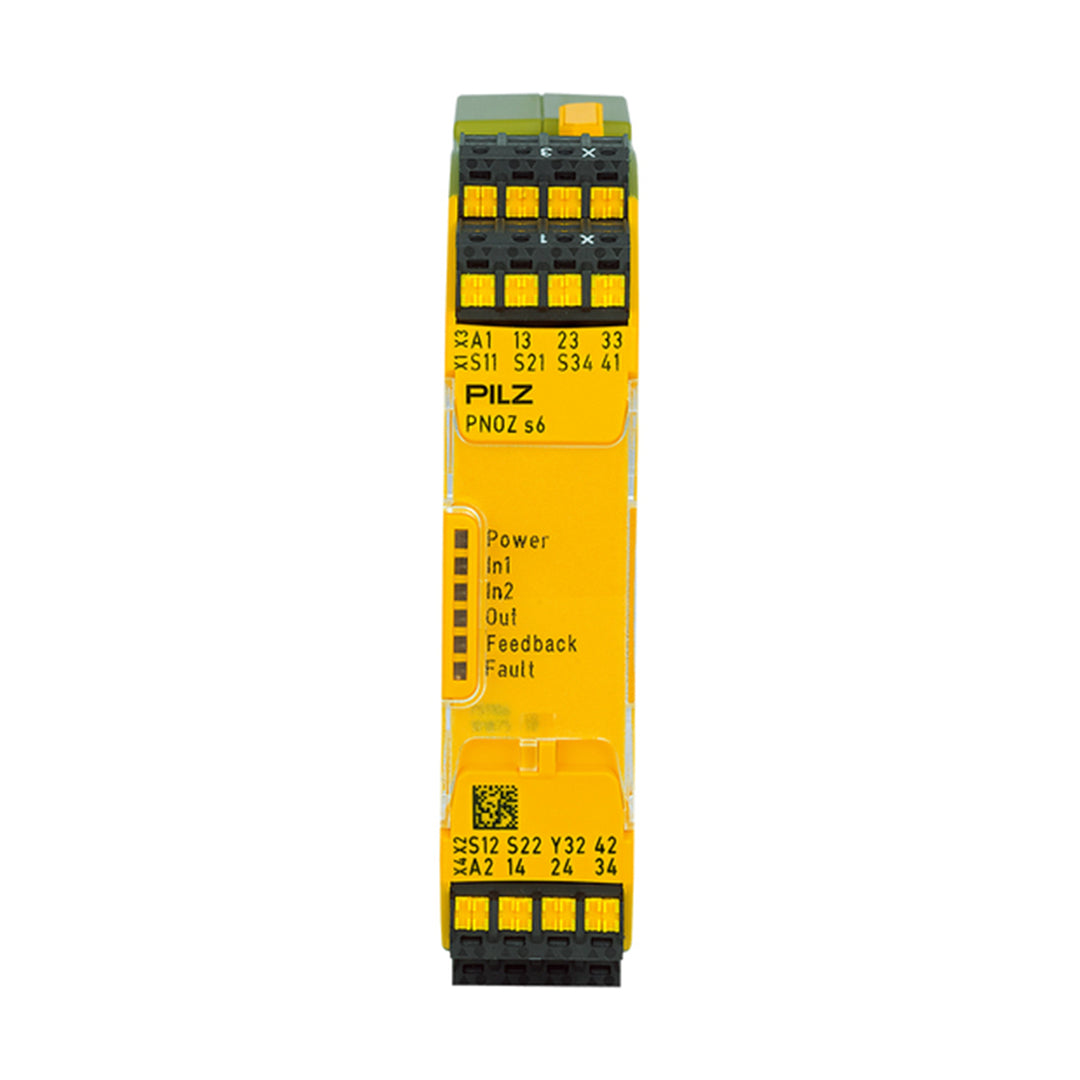 Safety Relays PILZ เซฟตี้ รีเลย์ PNOZ s6 C 24VDC 3 n/o 1 n/c code 751106