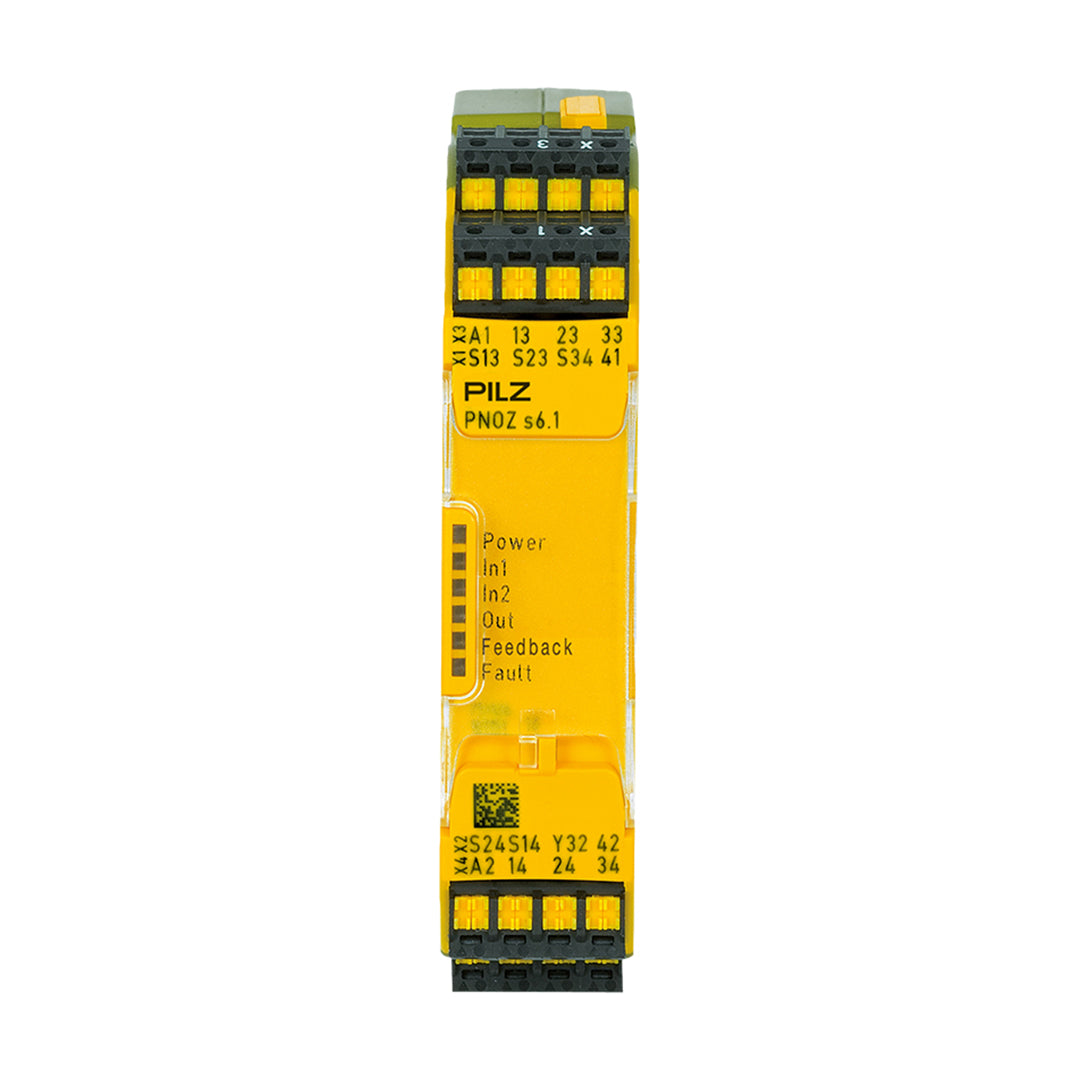 Safety Relays PILZ เซฟตี้ รีเลย์ PNOZ s6.1 C 24VDC 3 n/o 1 n/c code 751126