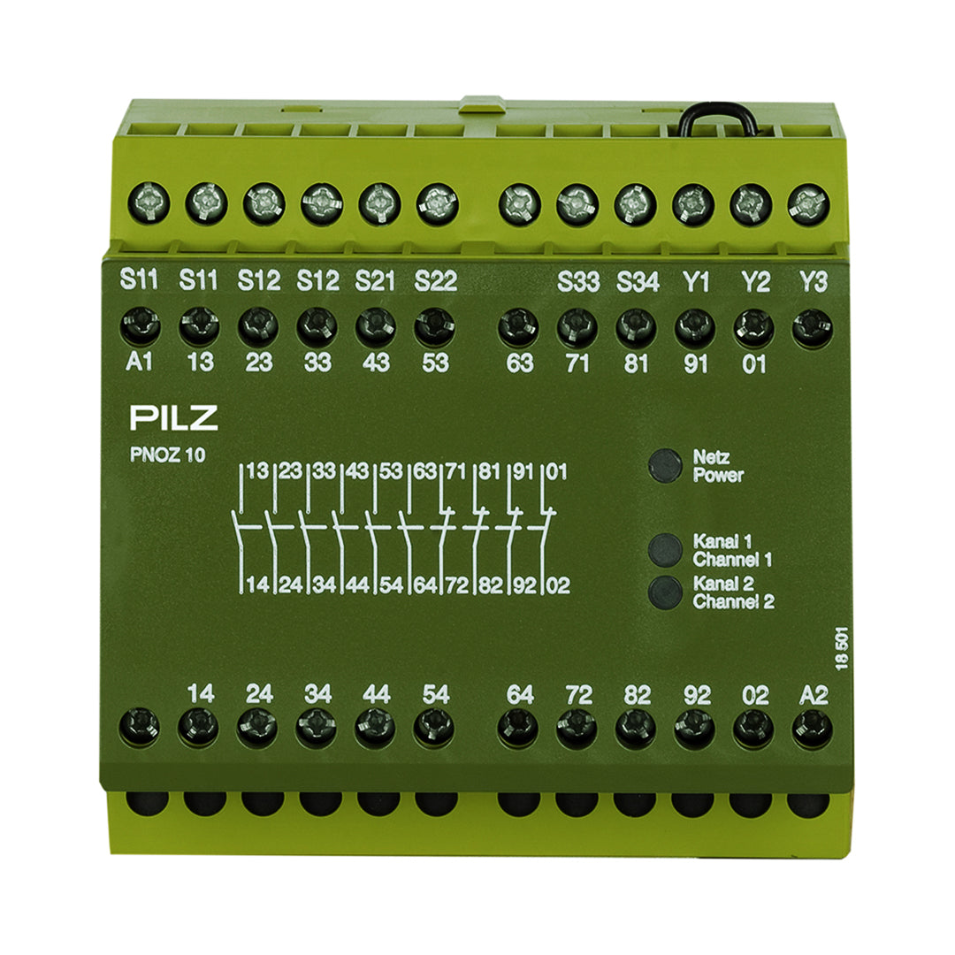 Safety Relays PILZ เซฟตี้ รีเลย์ PNOZ 10 24VDC 6n/o 4n/c code 774009