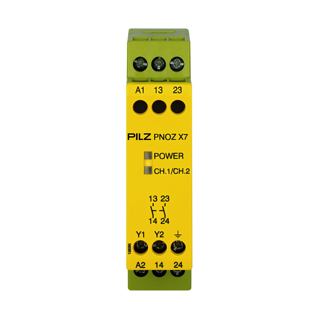 Safety Relays PILZ เซฟตี้ รีเลย์ PNOZ X7 110VAC 2n/o code 774053