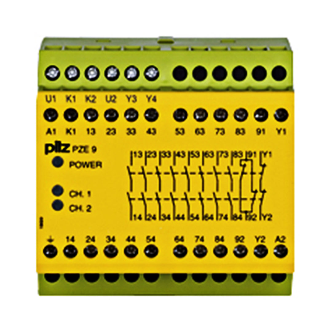 Safety Relays PILZ เซฟตี้ รีเลย์ PZE 9 230-240VAC 8n/o 1n/c code 774148