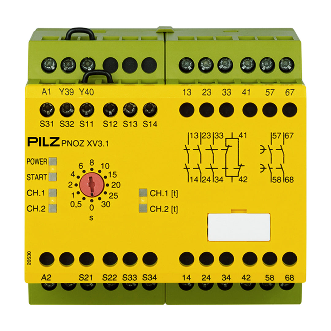 Safety Relays PILZ เซฟตี้ รีเลย์ PNOZ XV3.1 30/24VDC 3n/o 1n/c 2n/o t code 774530