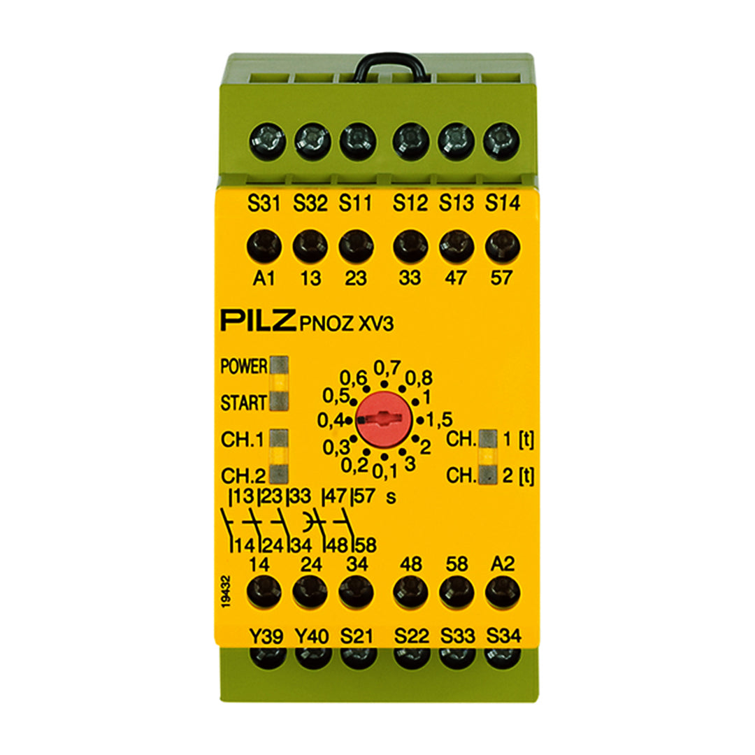 Safety Relays PILZ เซฟตี้ รีเลย์ PNOZ XV3 3/24VDC 3n/o 2n/o t code 774542