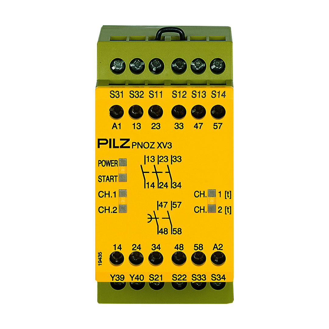 Safety Relays PILZ เซฟตี้ รีเลย์ PNOZ XV3 0.5/24VDC 3n/o 2n/o t fix code 774544