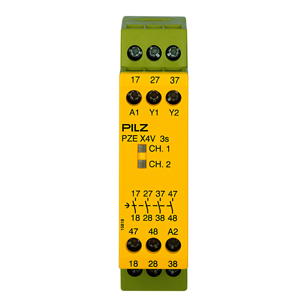 Safety Relays PILZ เซฟตี้ รีเลย์ PZE X4V 3/24VDC 4n/o fix code 774583