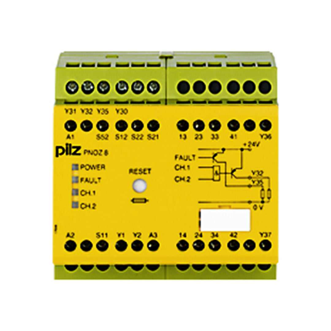 Safety Relays PILZ เซฟตี้ รีเลย์ PNOZ 8 24VDC 3n/o 1n/c 2so code 774760