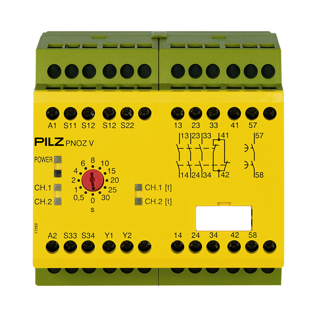 Safety Relays PILZ เซฟตี้ รีเลย์ PNOZ V 30s 24VDC 3n/o 1n/c 1n/o t code 774790
