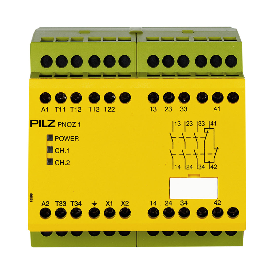Safety Relays PILZ เซฟตี้ รีเลย์ PNOZ 1 230-240VAC 3n/o 1n/c code 775650