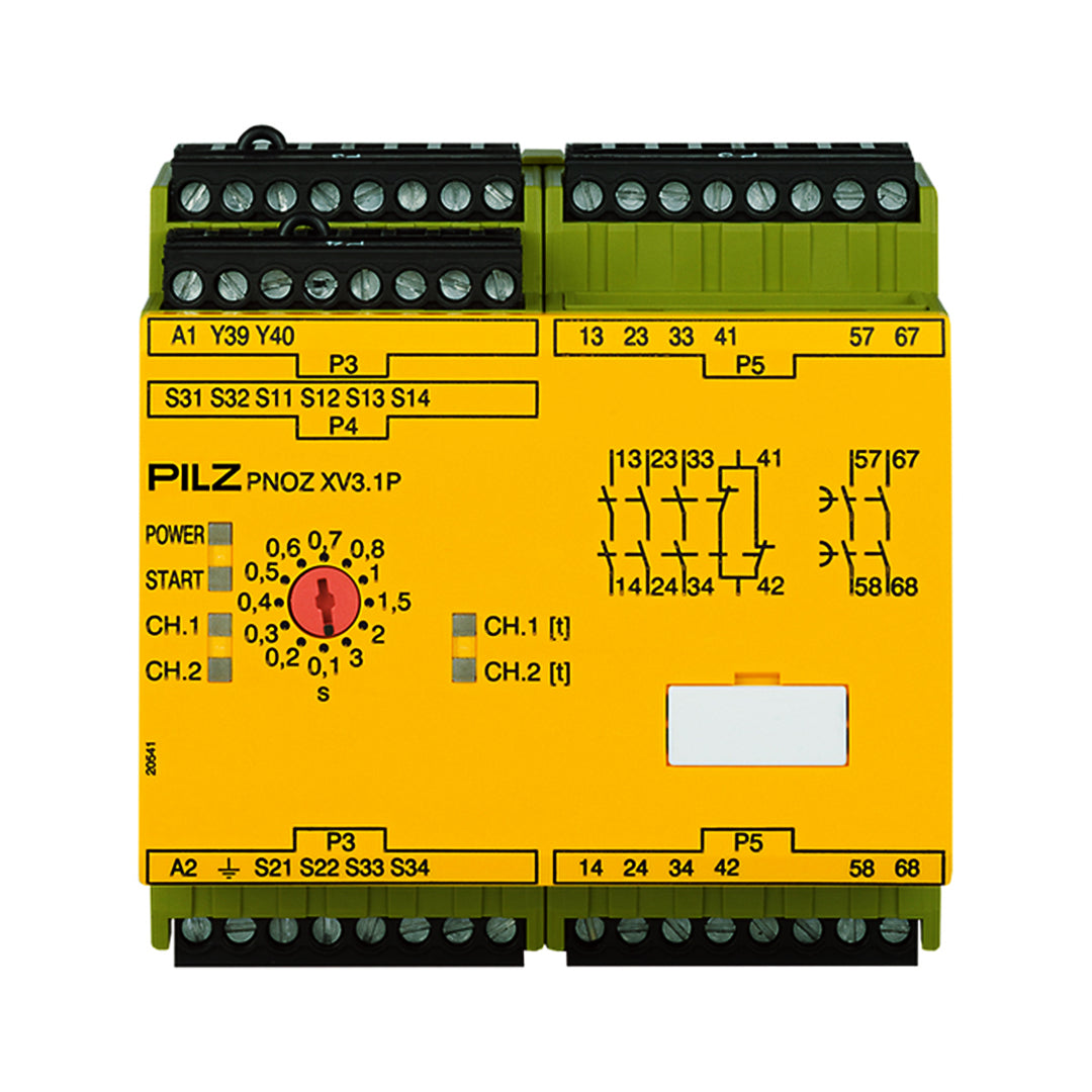 Safety Relays PILZ เซฟตี้ รีเลย์ PNOZ XV3.1P 3/24-240VACDC 3no 1nc 2no t code 777532