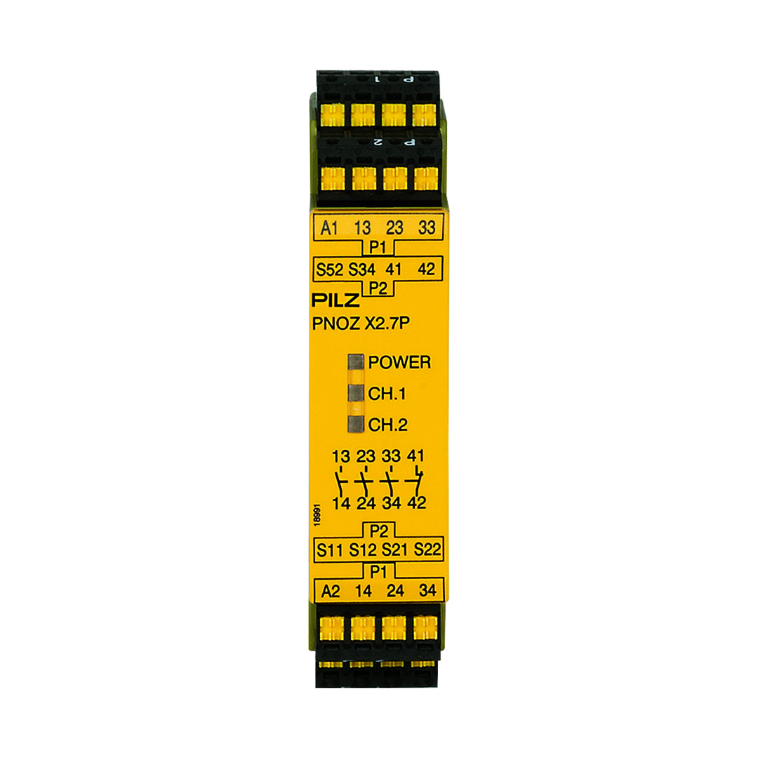 Safety Relays PILZ เซฟตี้ รีเลย์ PNOZ X2.7P C 24-240VAC/DC 3n/o 1n/c code 787306