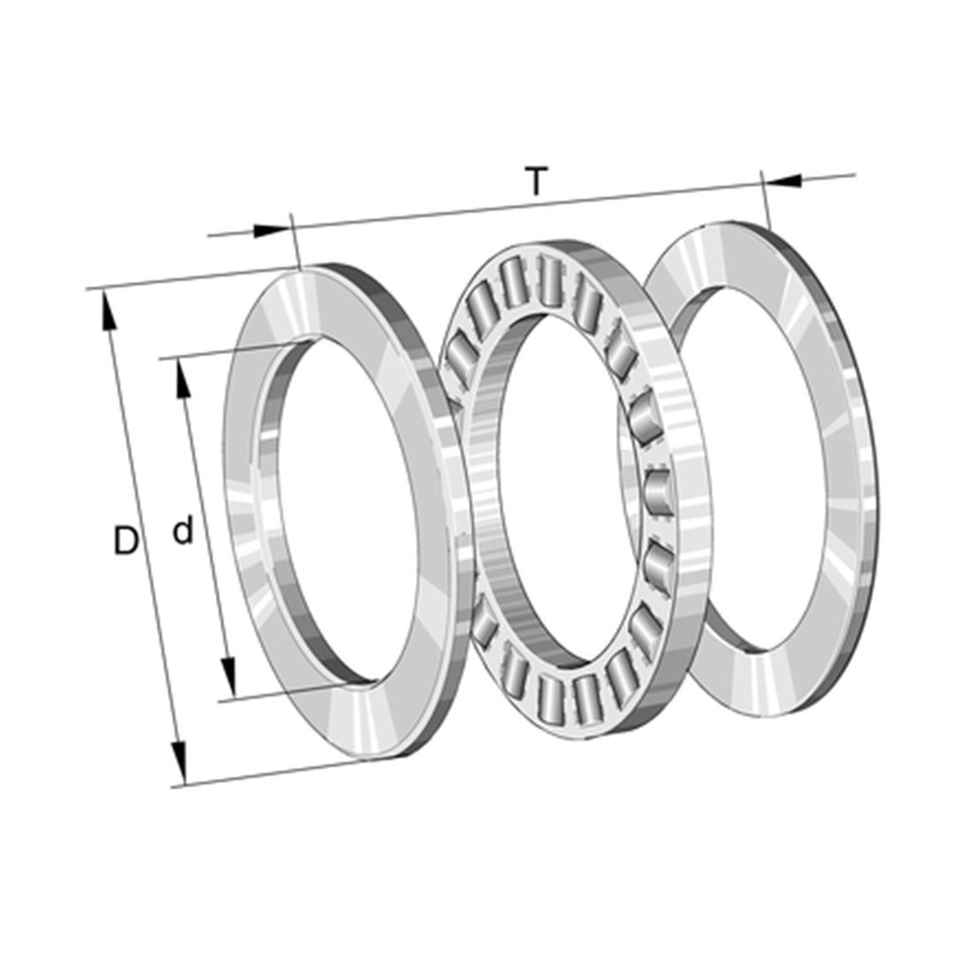 Bearing ตลับลูกปืน INA Axial cylindrical roller bearing code 81268-M