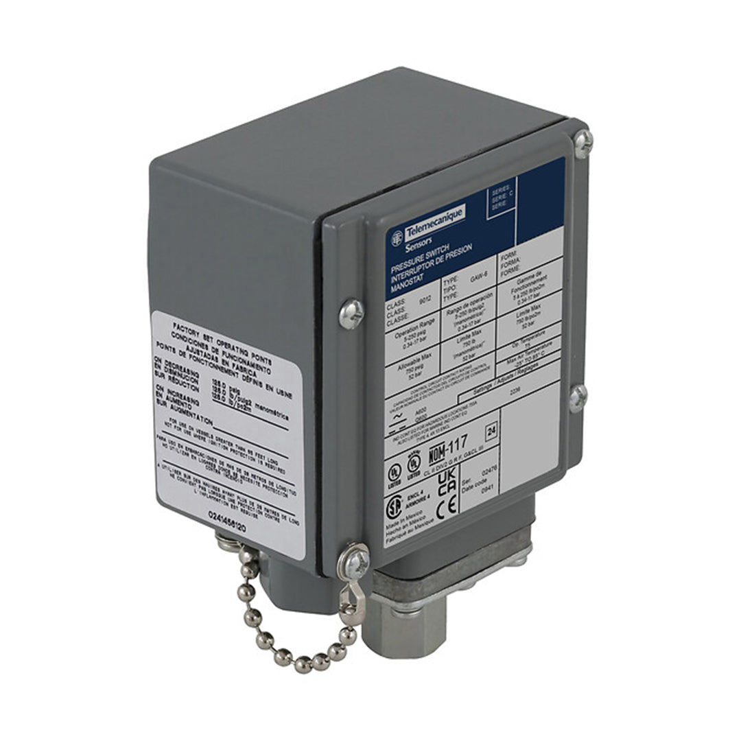 Pressure Sensor & Pressure Switch เซ็นเซอร์วัดความดัน Telemecanique Sensors code 9012GDWM4Y1