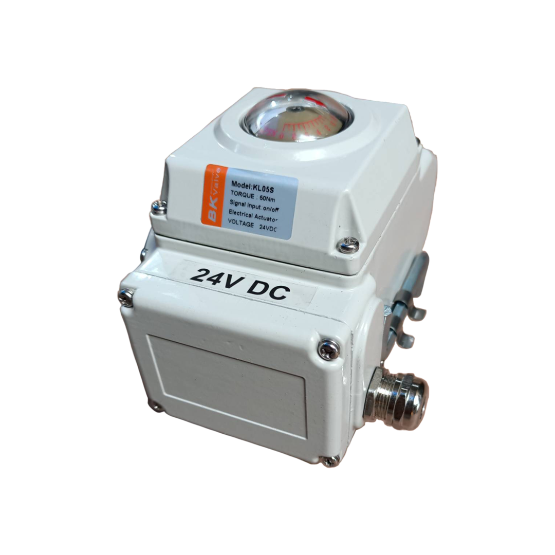 BK หัวขับวาล์วไฟฟ้า แรงบิด 1,000 นิวตัน KL100 24VDC D Type