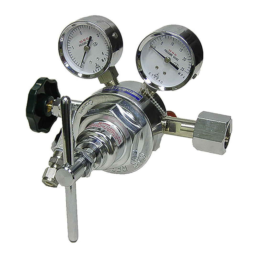 Pressure Regulator Yutaka Crown Brass ตัวปรับแรงดันปานกลางการไหลขนาดใหญ่สำหรับไนโตรเจน รหัสสินค้า FR-1LS-OP 6MPA N2