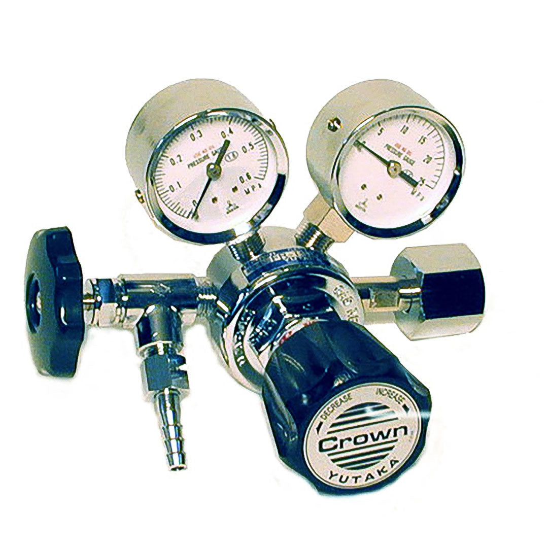 Yutaka Crown Single Stage Pressure Regulator ซีรีส์ FR-1S-OP สำหรับข้อต่อ Argon Outlet Rc1/4 รหัสสินค้า FR-1S-OP 0.6MPA AR RC1/4