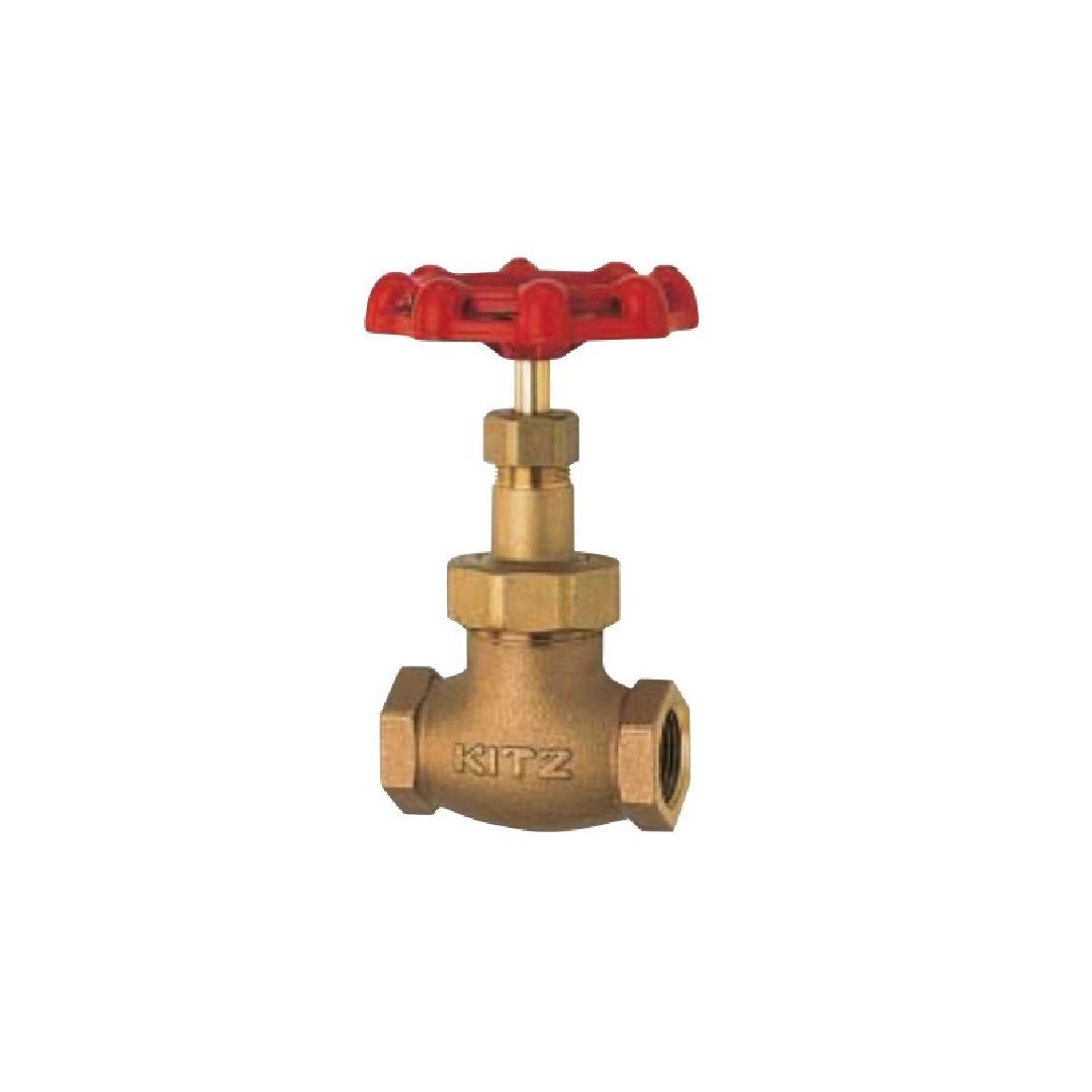 Globe Valve ทองเหลือง โกลบวาล์ว kitz รุ่น Fig. D 1 1/2 นิ้ว (40 มม.)