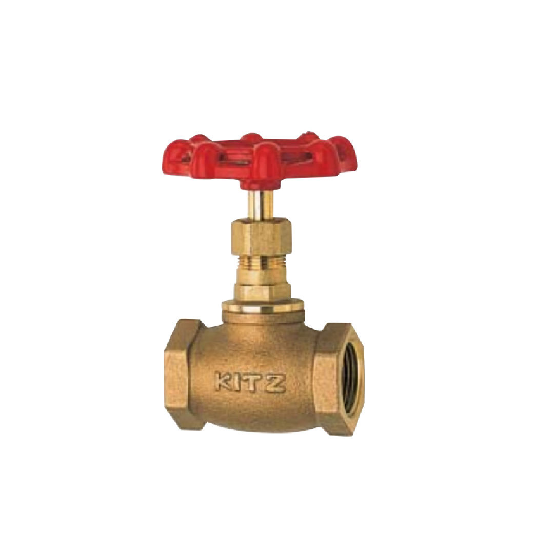 Globe Valve ทองเหลือง โกลบวาล์ว kitz รุ่น Fig. QA 1 1/2 นิ้ว (40 มม.)