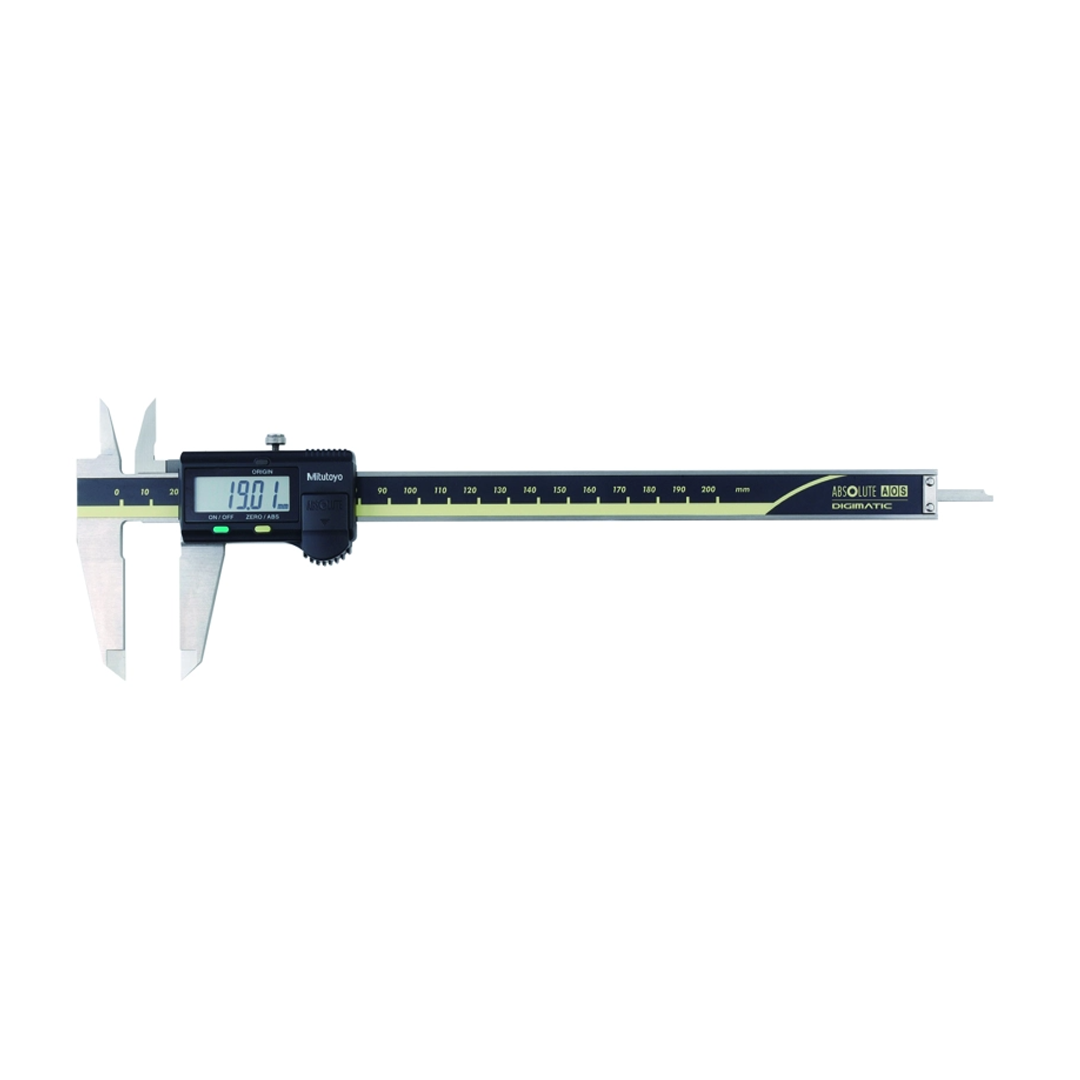 Mitutoyo Calipers Digital ABS AOS Caliper 0-200 mm, Blade, Data Output Code 500-162-30