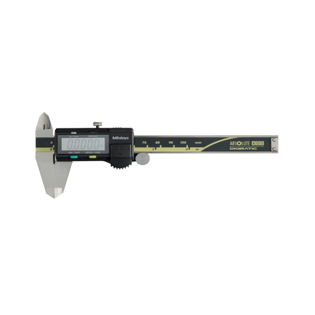 Mitutoyo Calipers Digital ABS AOS Caliper Inch/Metric, 0-4 Inch Rod, Thumb R., Outp. Code 500-170-30