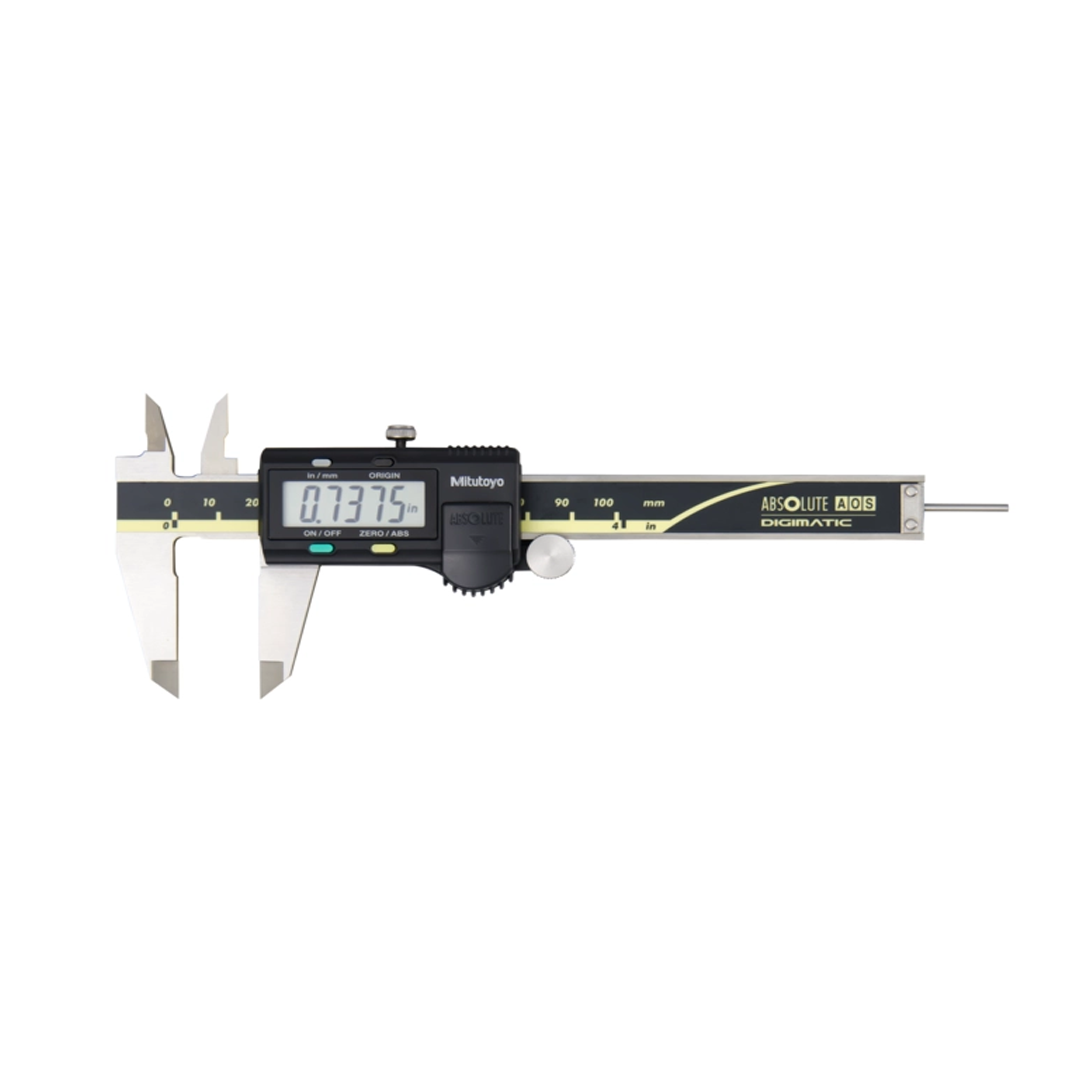 Mitutoyo Calipers Digital ABS AOS Caliper Inch/Metric, 0-4 Inch, Thumb R., w/o Output Code 500-195-30