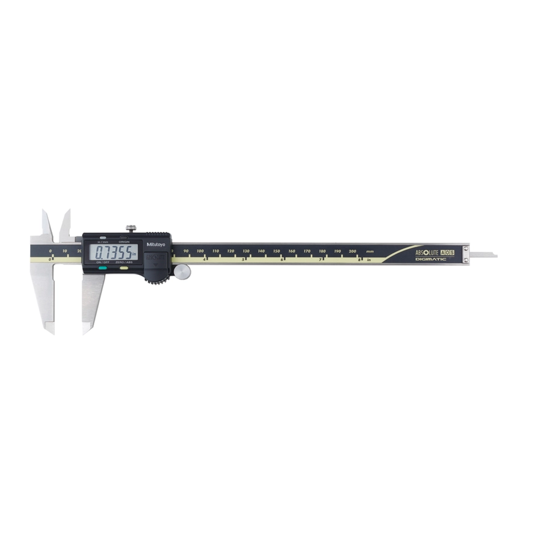 Mitutoyo Calipers Digital ABS AOS Caliper Inch/Metric, 0-8 Inch Thumb R., w/o Output Code 500-197-30