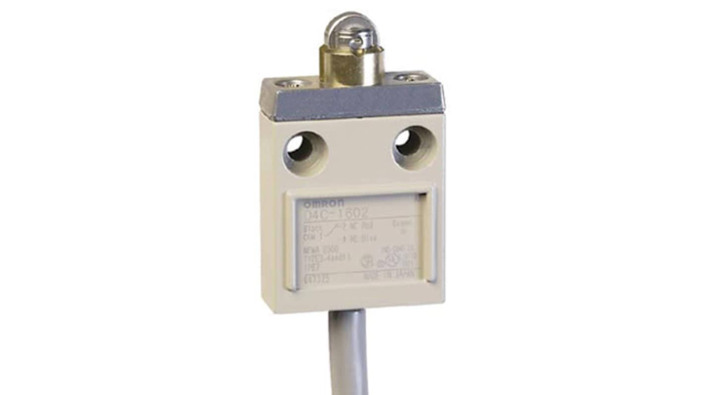 Interrupteur De Fin De Course à Rouleau Omron D4C-1602 - Pré-câblé - Neuf - Pour Automates