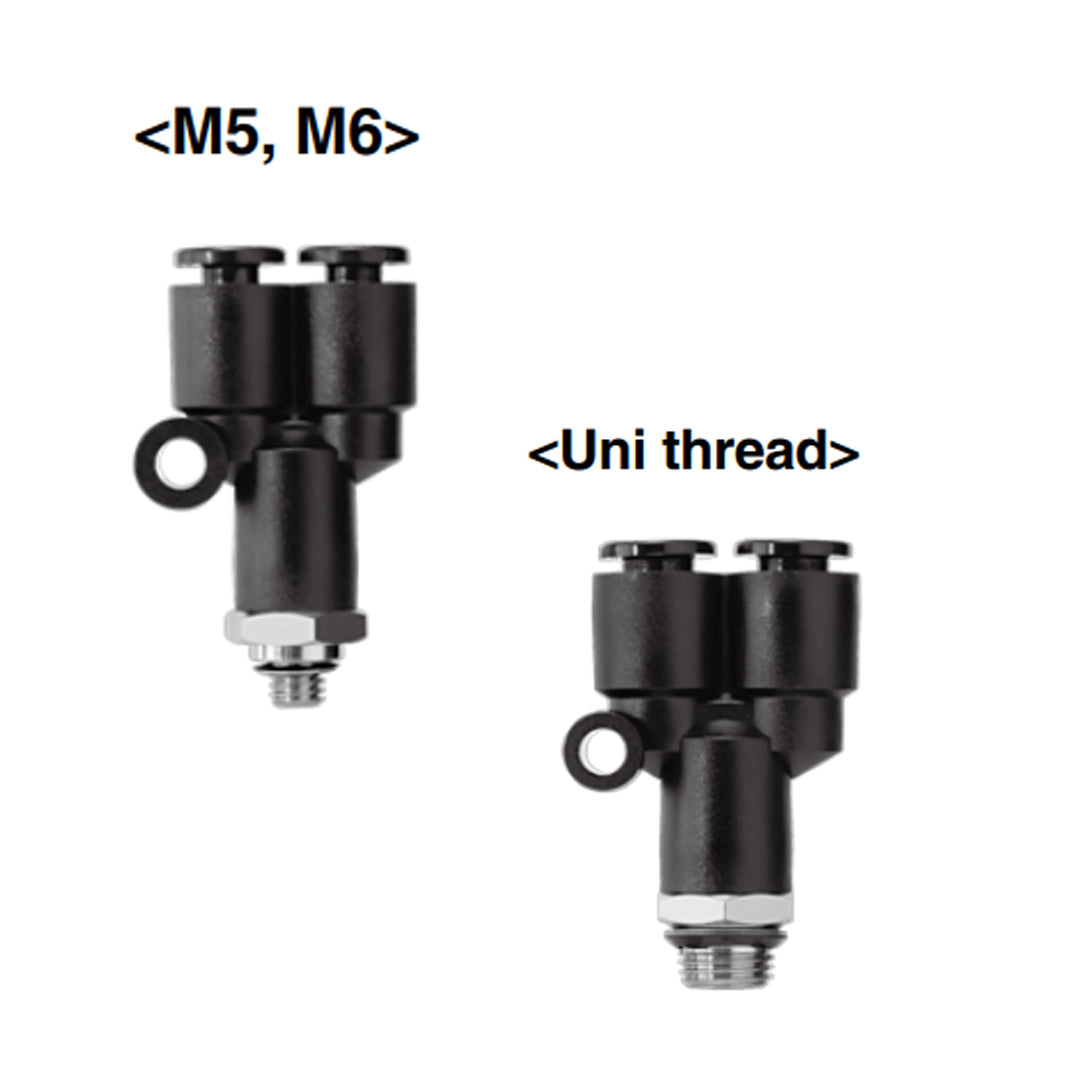 ข้อต่อลม Fittings SMC One-touch code KRW08-03SW2