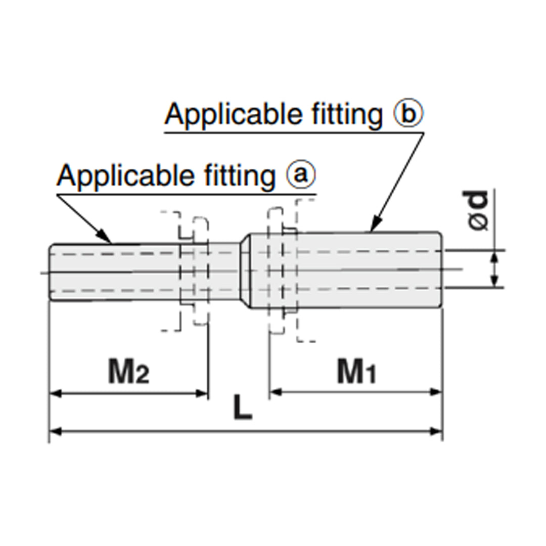 ข้อต่อลม Fittings SMC One-touch Fittings code KQ2N07-09
