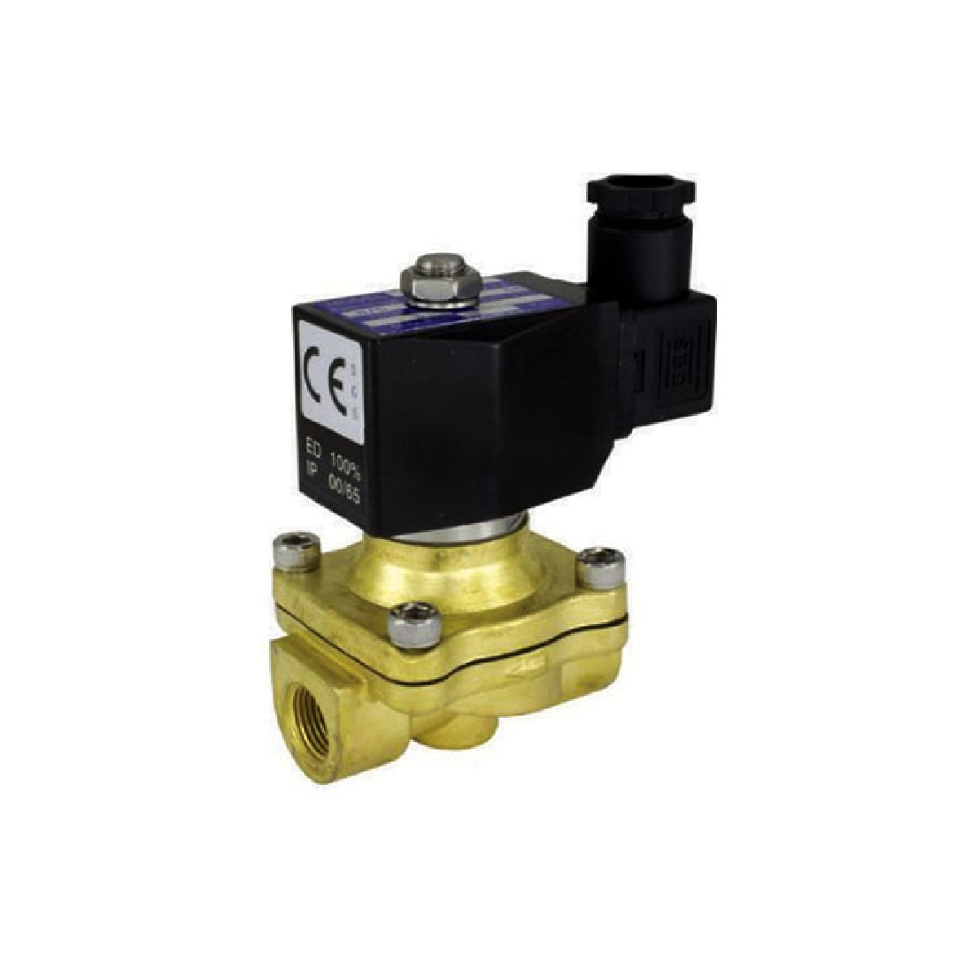 Arita โซลินอยด์วาล์ว 2/2 ทางทองเหลือง BSPT (น้ำ) 1นิ้ว