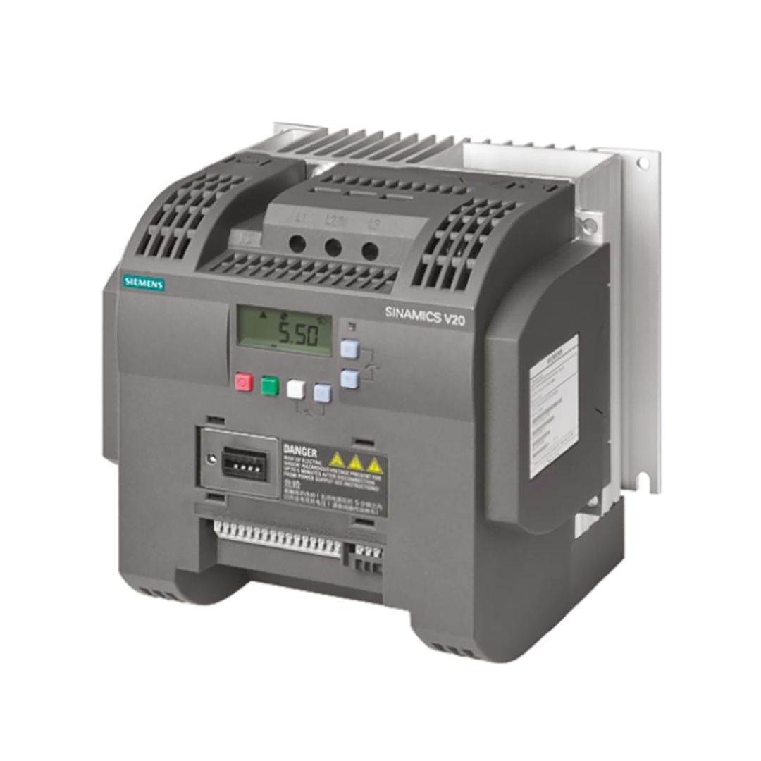 Siemens Inverter Drive SINAMICS V20 Series 5.5 kW 3 Phase 400 V ac 11 A 12.5 A Code 6SL3210-5BE25-5UV0