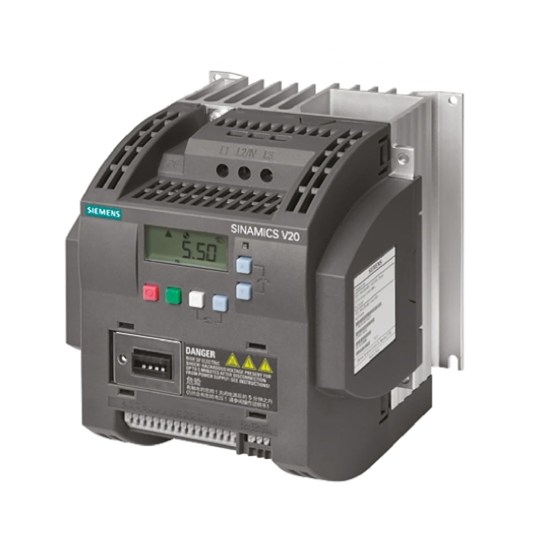 Siemens Inverter Drive SINAMICS V20 Series 4 kW 3 Phase 400 V ac 8.2 A 8.8 A Code 6SL3210-5BE24-0UV0