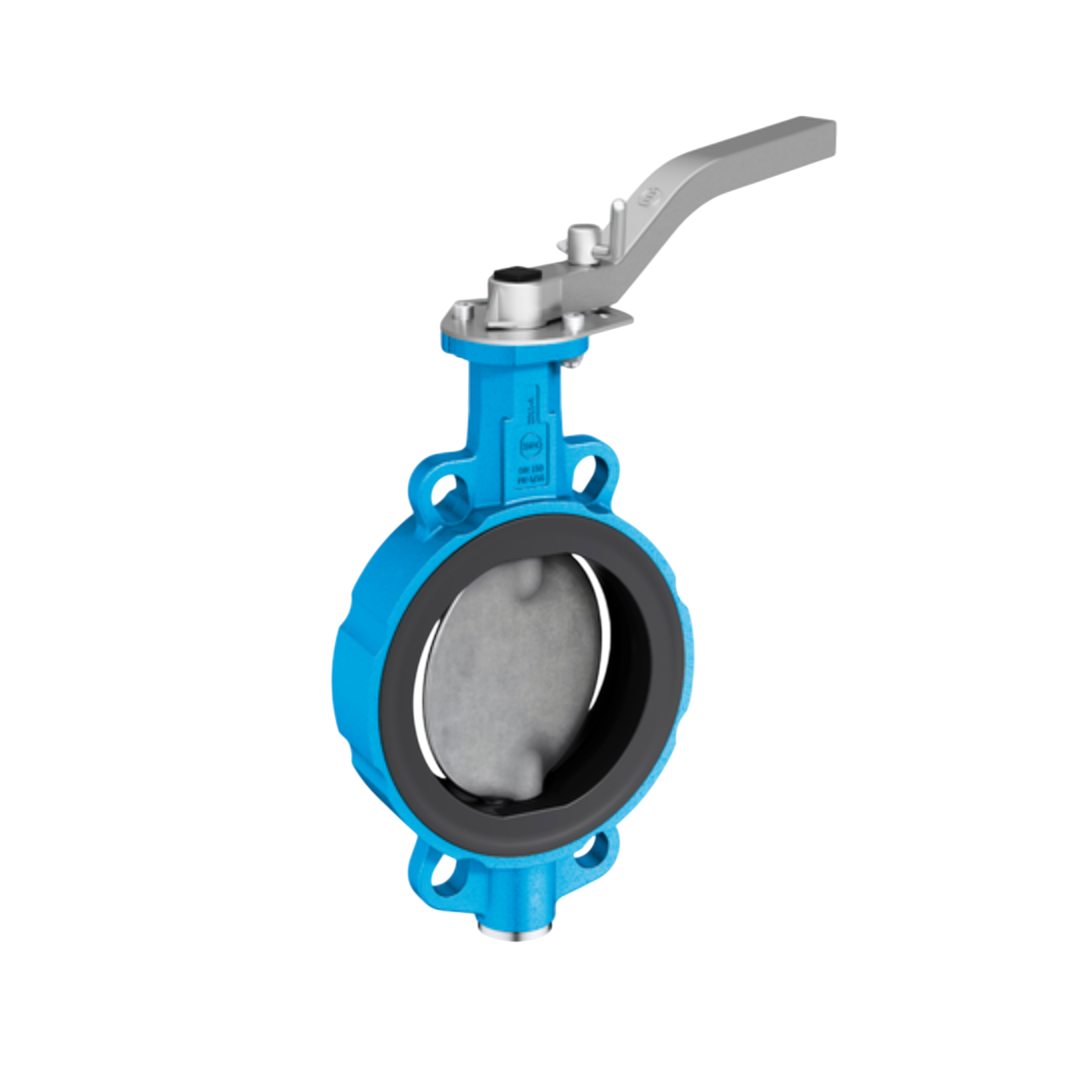 EBRO Butterfly Valve Wafer Type Z011-A Water GG25 Grey Cast Iron 65 DN 2½ นิ้ว 16 บาร์