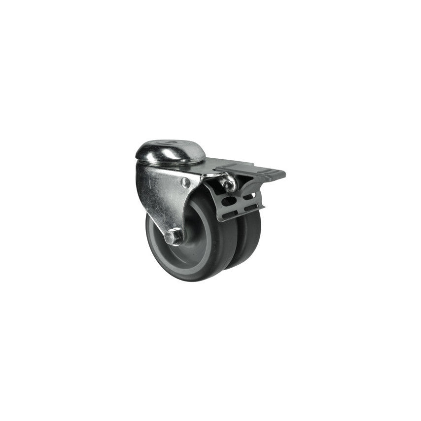 BRAKED SWIVEL BOLT HOLE50mm TWIN RUBBER รหัส ATL9450430K