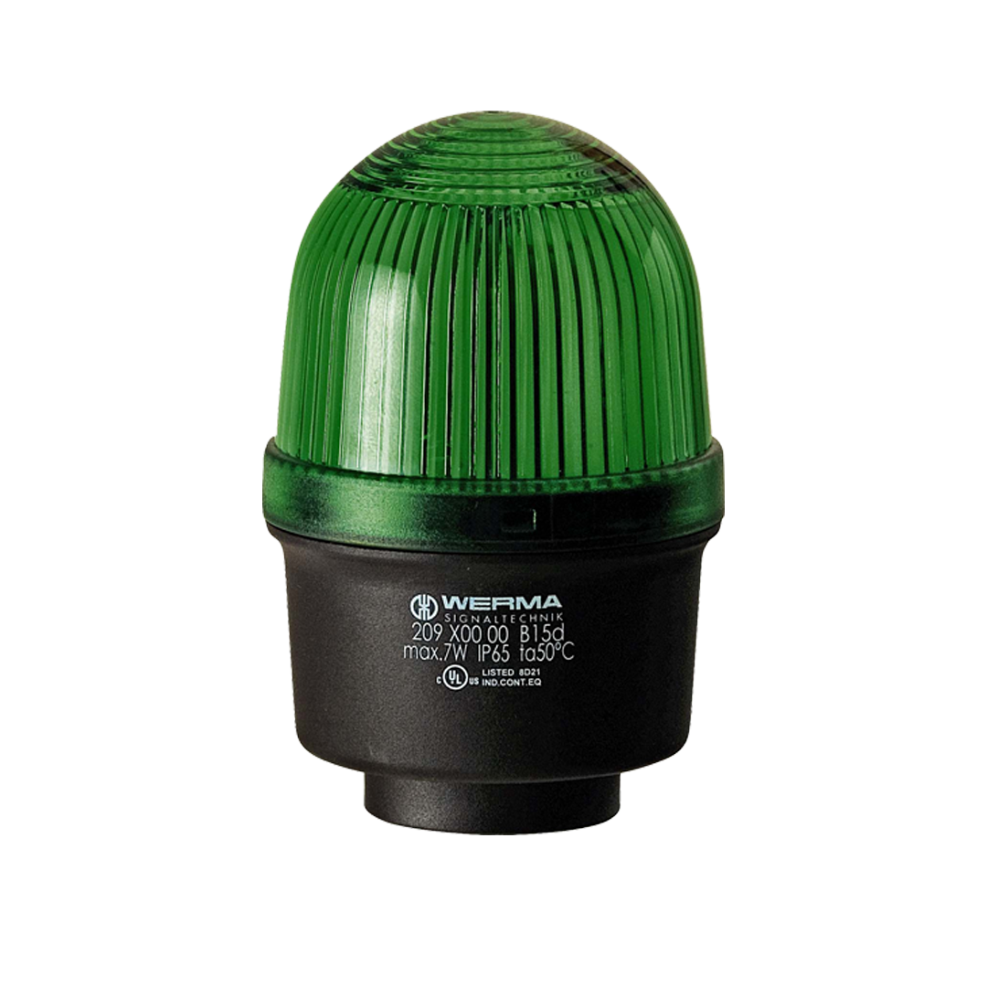 Signal and traffic lights WERMA รุ่น EvoSIGNAL Mini-Midi-Maxi Signal Beacons Permanent Beacon RM 12-230VAC/DC GN 209.200.00 ไฟสัญญาณ