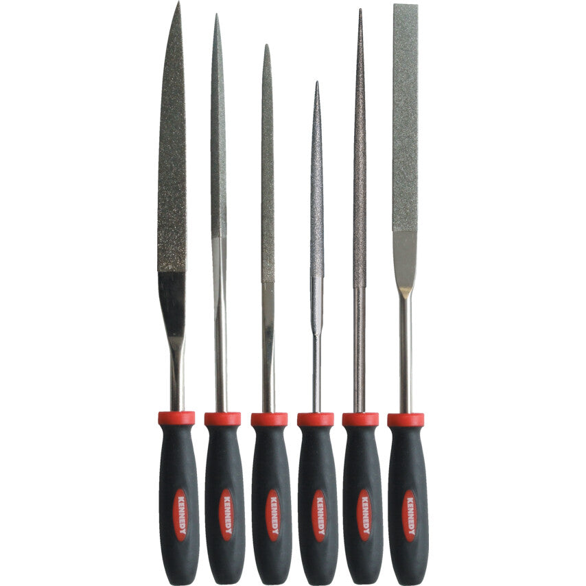 16cm DIAMOND FILE SET 120/140GRAIN-6PCE