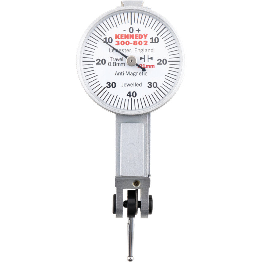 LEVER DIAL GAUGE 0.8x0.01 มิล x0-40-0 JEWELLED